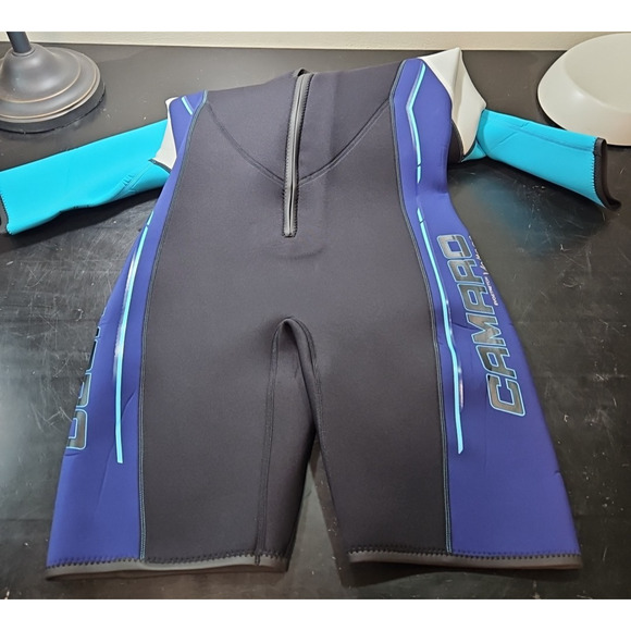 Camaro NWOT Mens XXL Evostretch Voltage Wetsuit Shortie Black Blue Sz 56/XXL - Picture 6 of 16